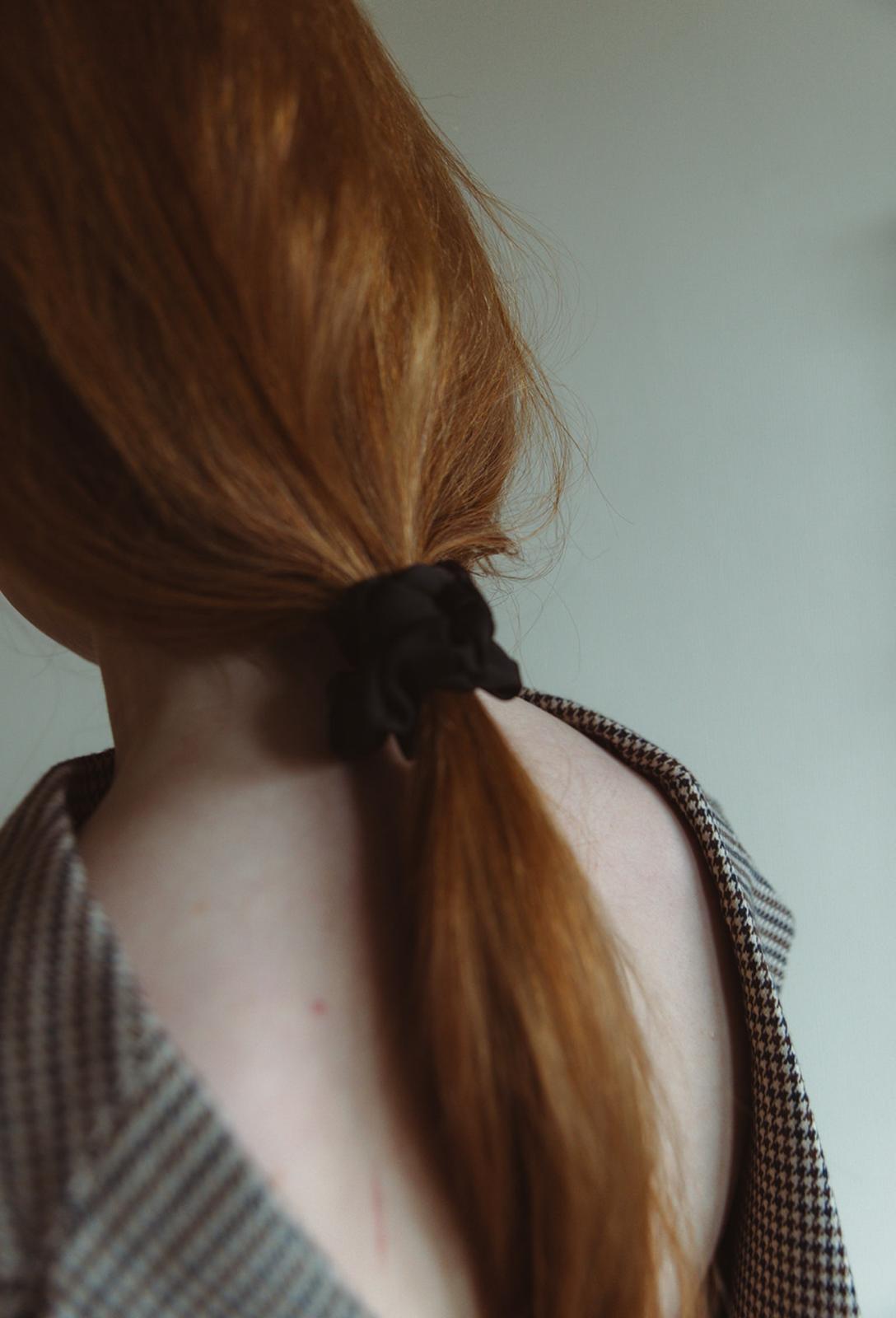 Essential Scrunchie Set (Black Satin)