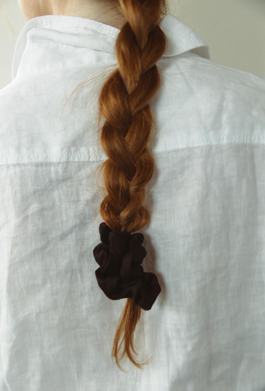 Essential Scrunchie Set (Black Satin)